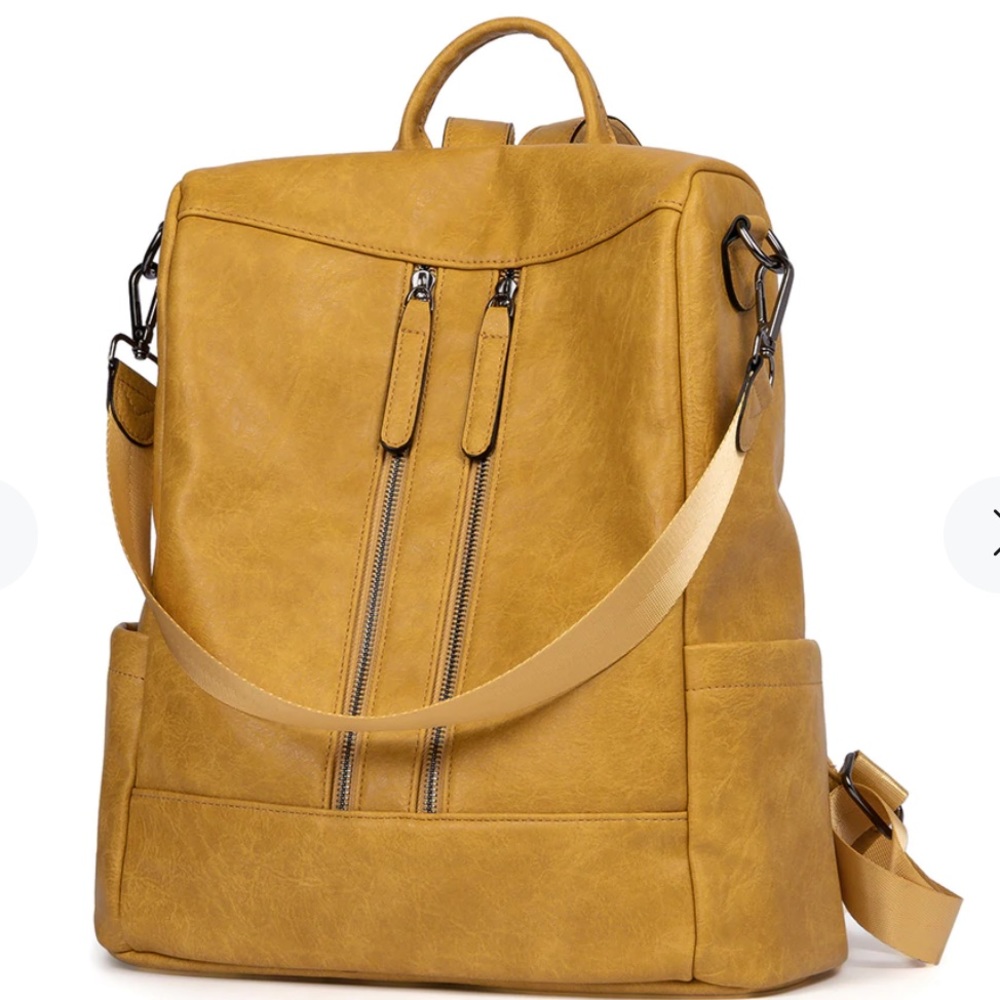Bromen Faux Leather Backpack